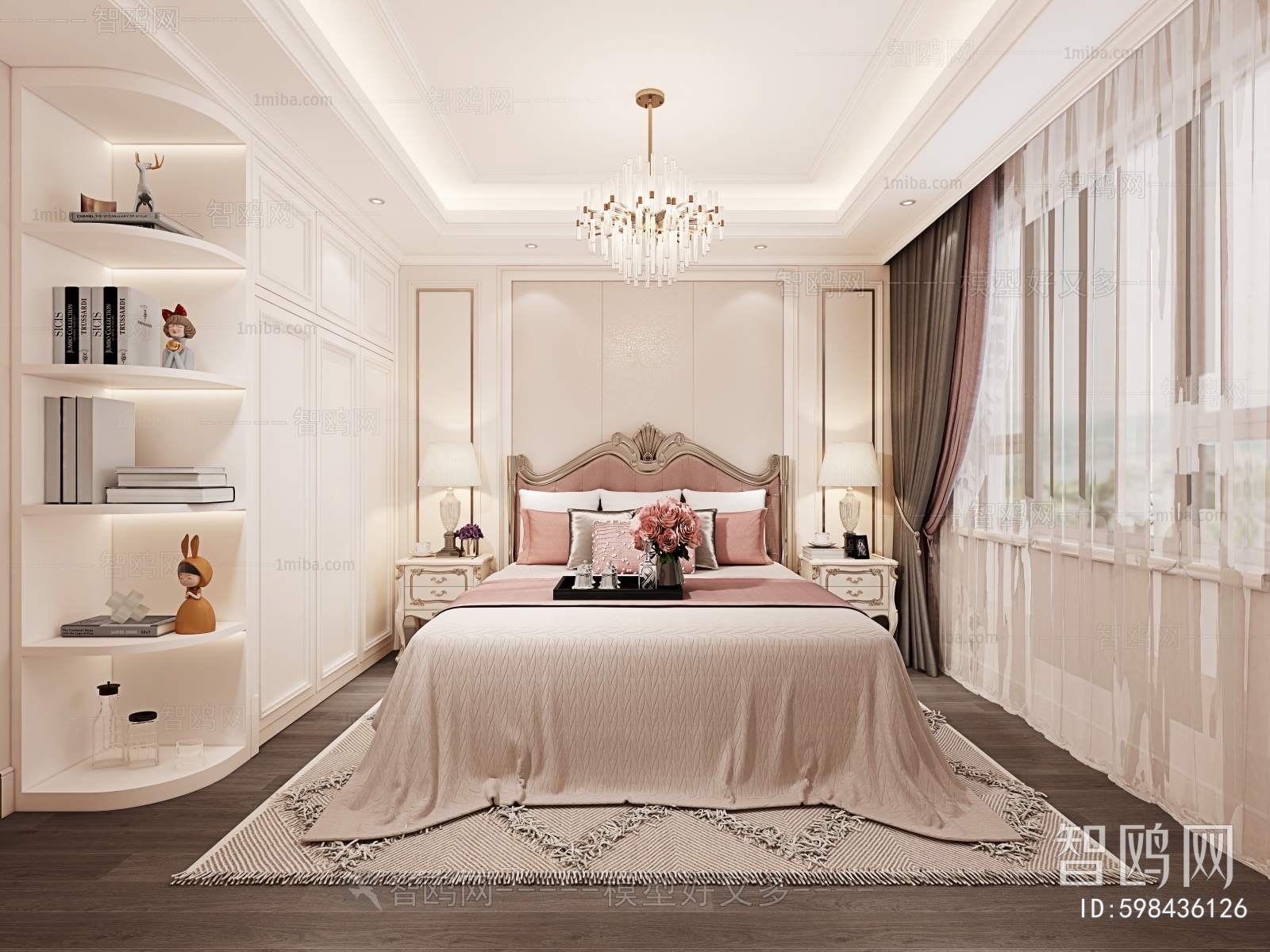 Simple European Style Bedroom