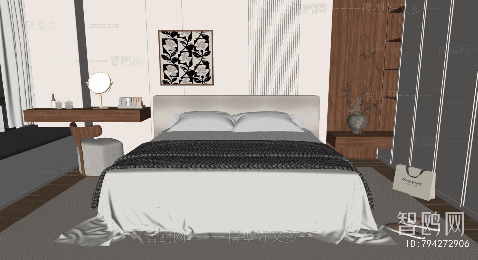 Modern Wabi-sabi Style Bedroom