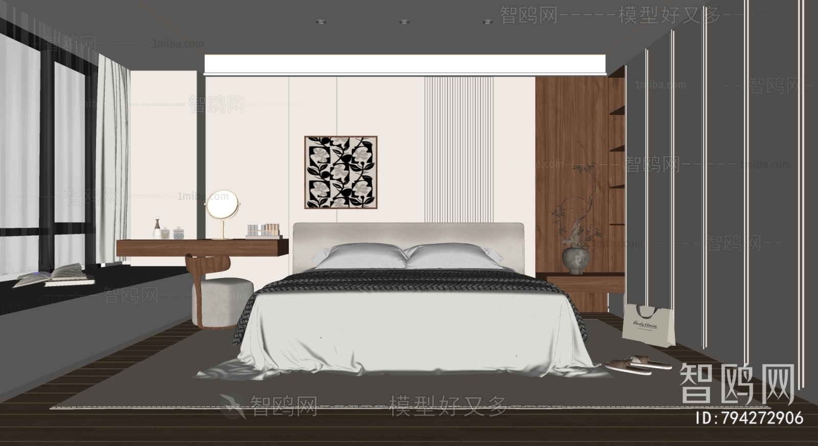 Modern Wabi-sabi Style Bedroom