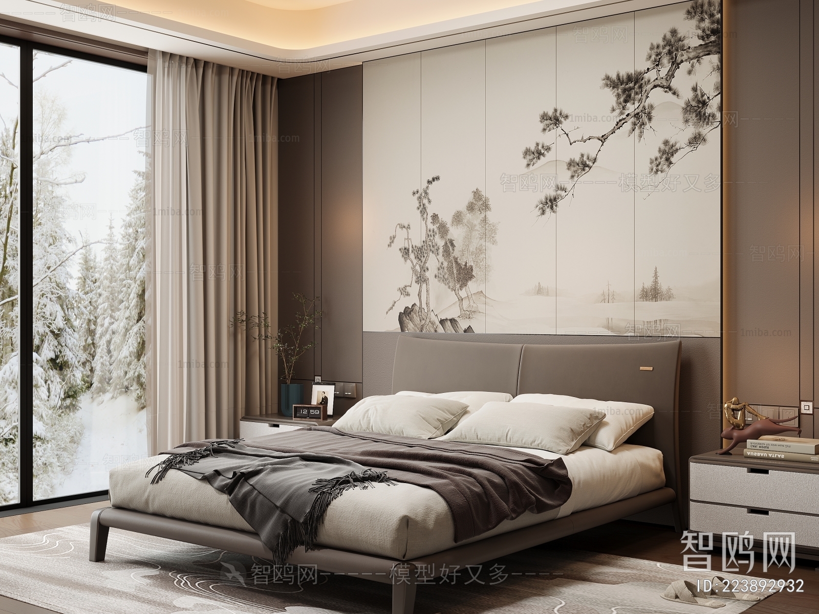 New Chinese Style Bedroom