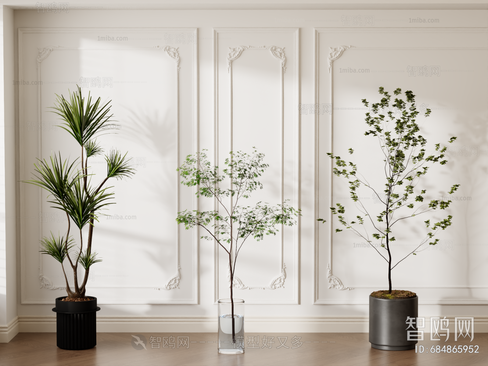 Modern Ground Green Plant Potted Plants