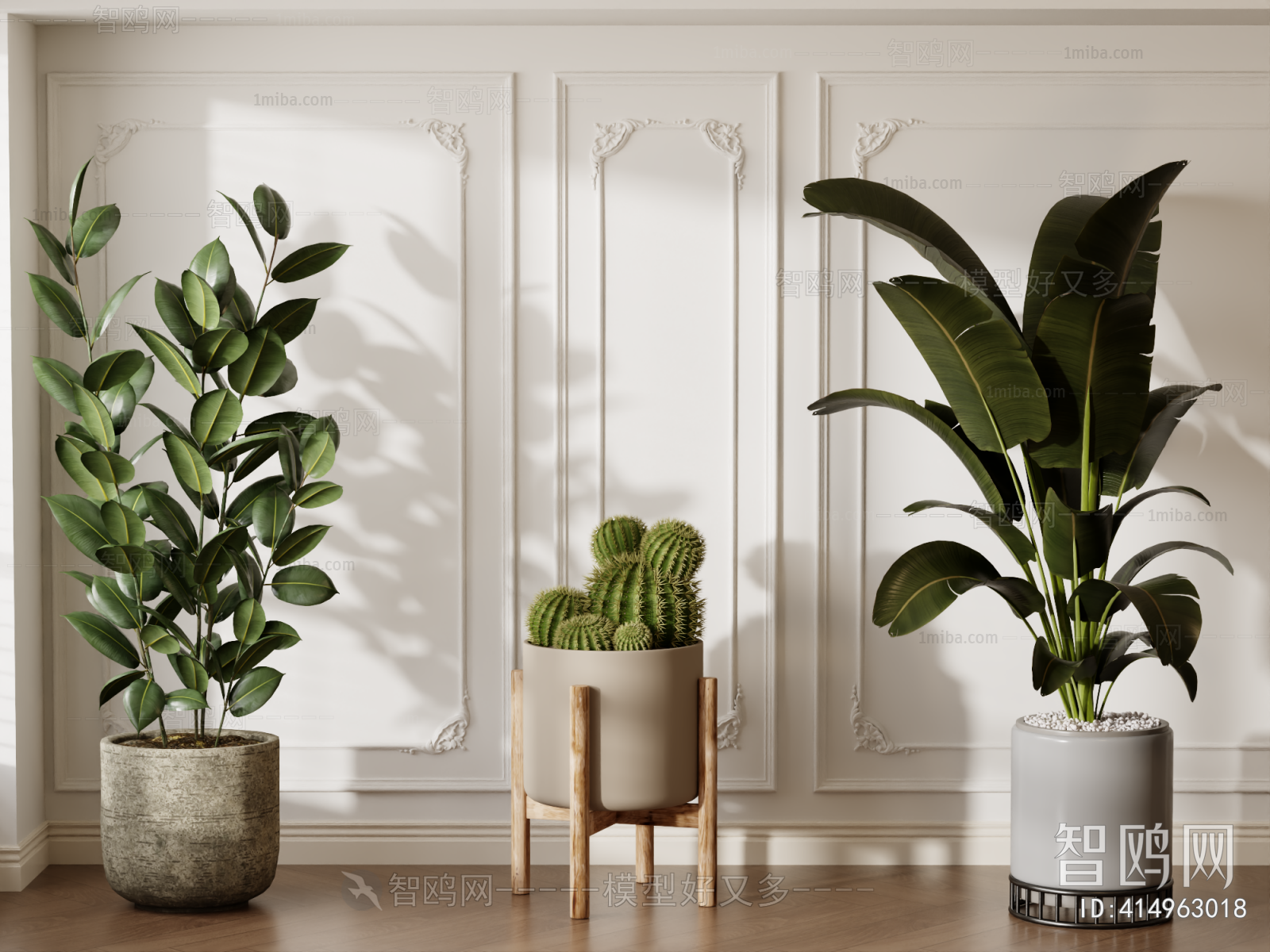 Modern Ground Green Plant Potted Plants