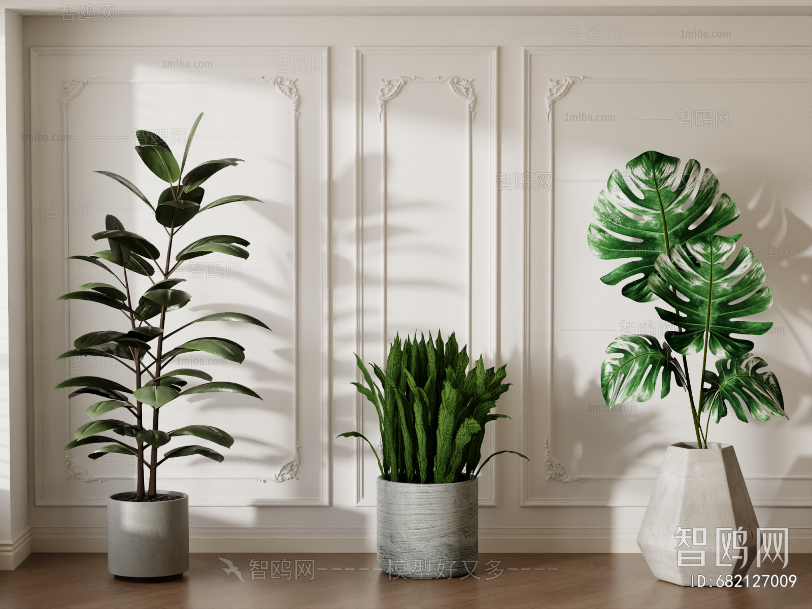Modern Ground Green Plant Potted Plants