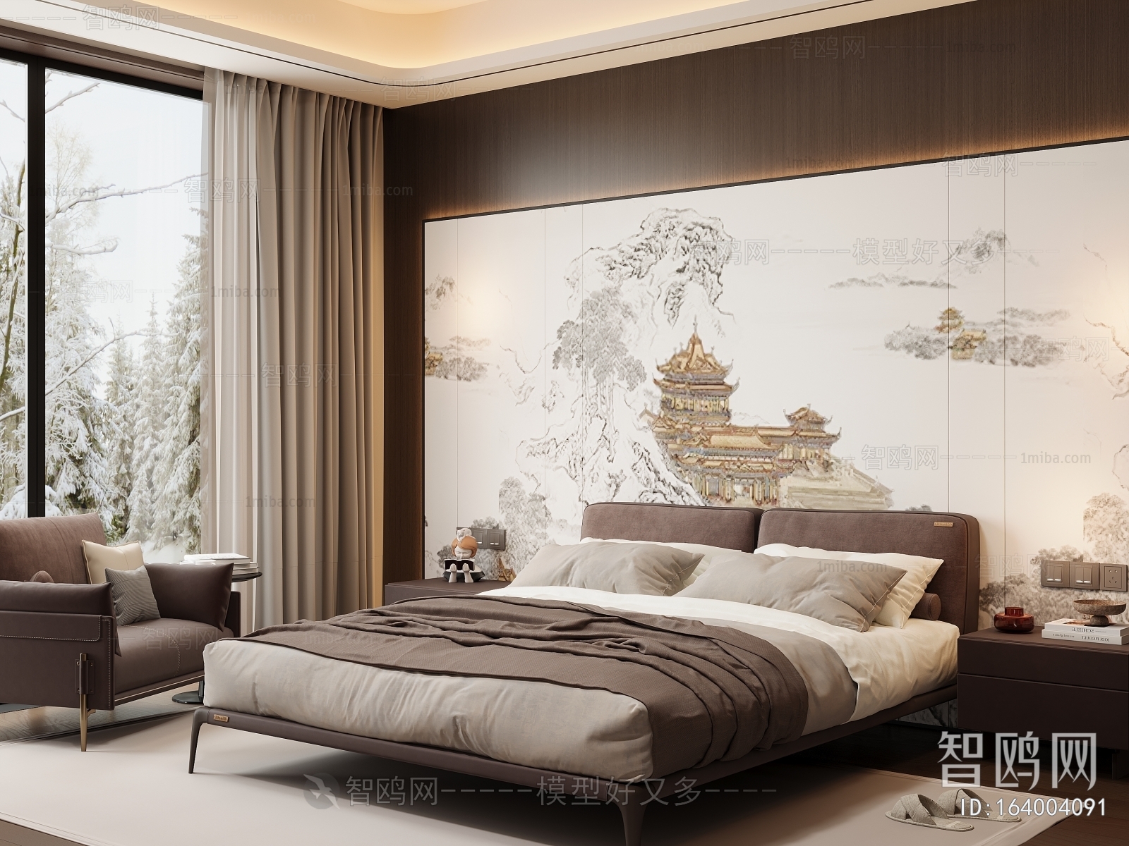 New Chinese Style Bedroom