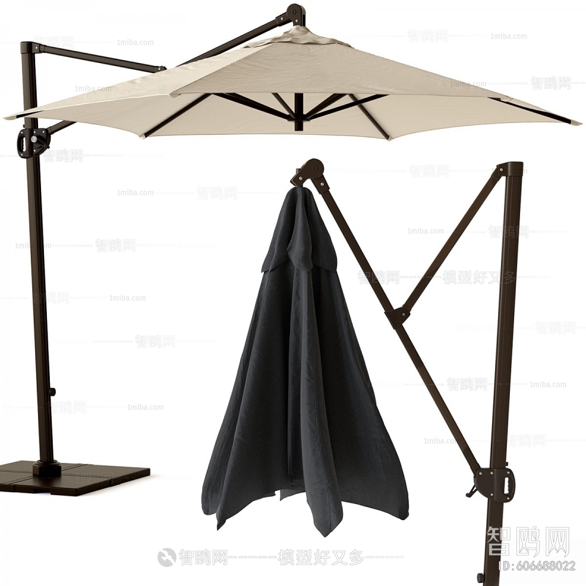 现代圆形悬臂式户外庭院伞