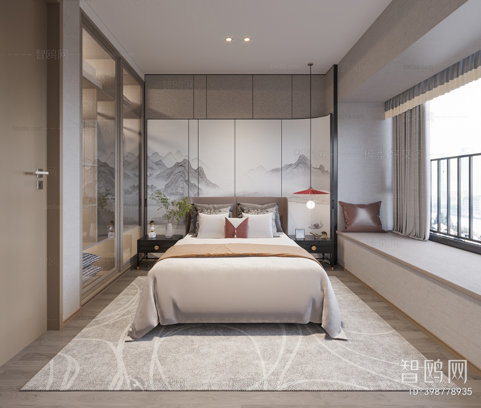 New Chinese Style Bedroom