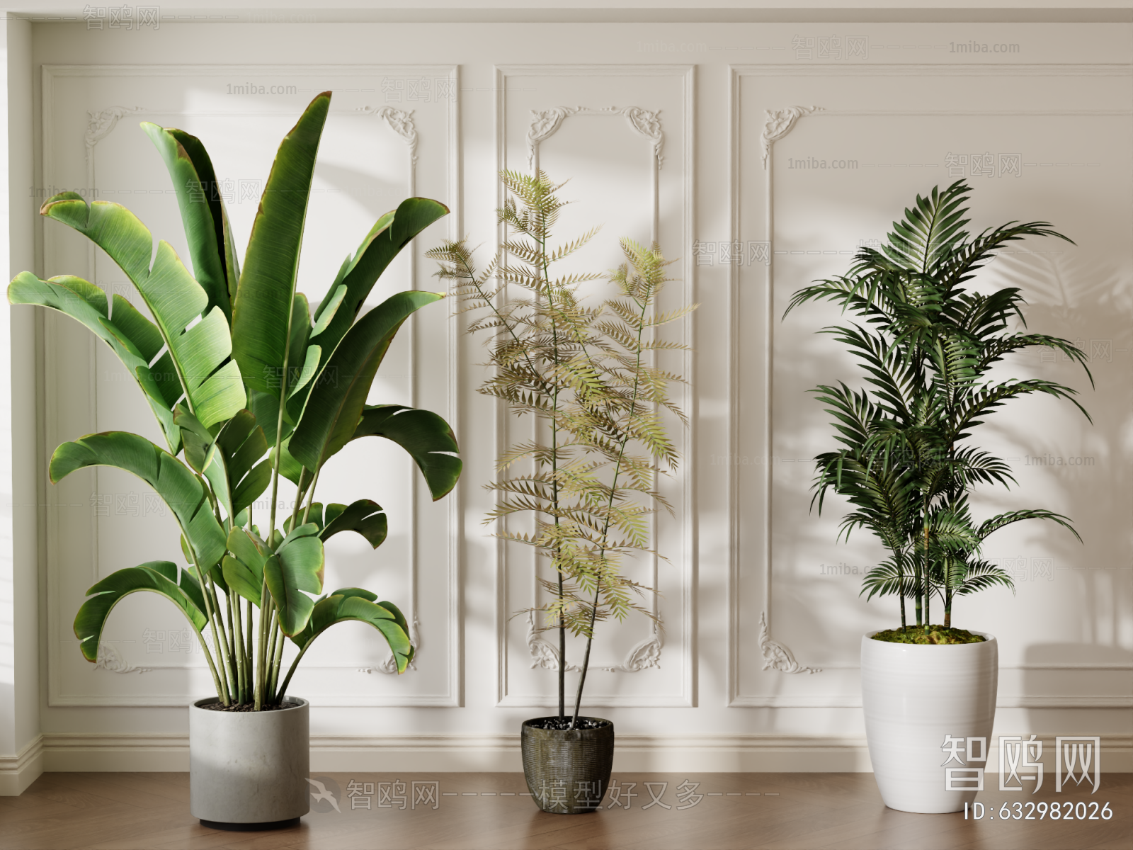 Modern Ground Green Plant Potted Plants