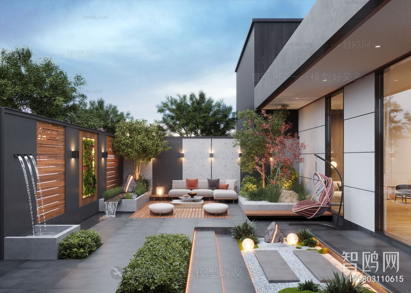 Modern Courtyard/landscape