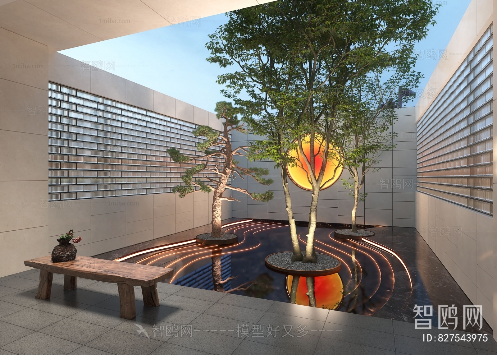 Modern Courtyard/landscape