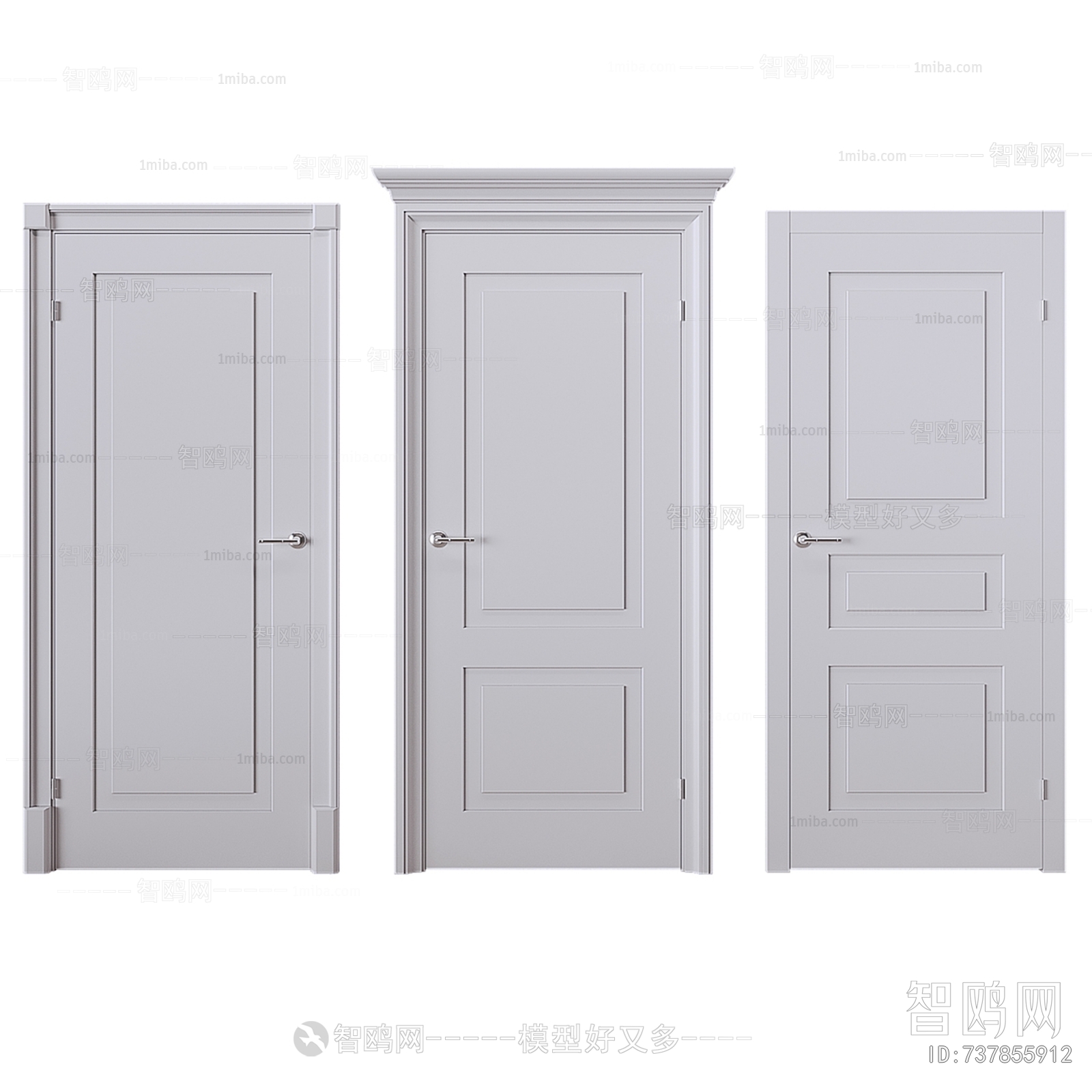 Simple European Style Single Door