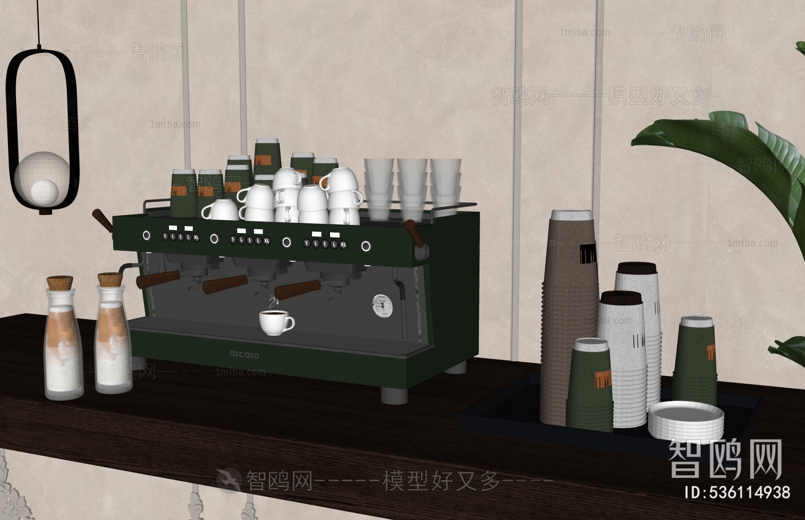 现代咖啡店咖啡机