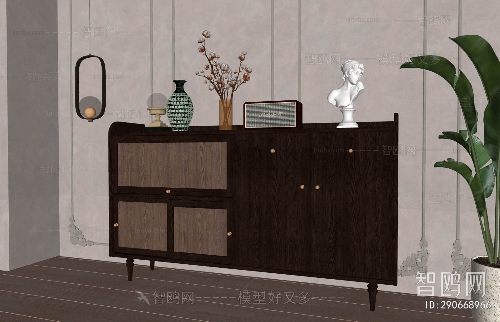 Retro Style Side Cabinet/Entrance Cabinet