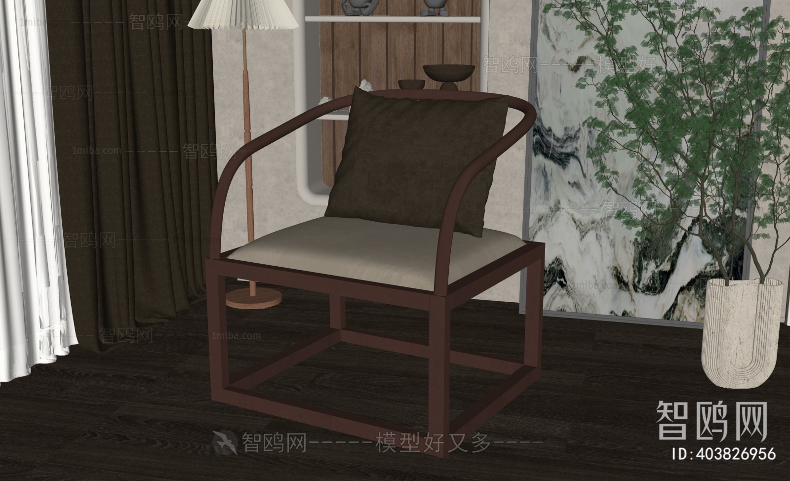 New Chinese Style Lounge Chair