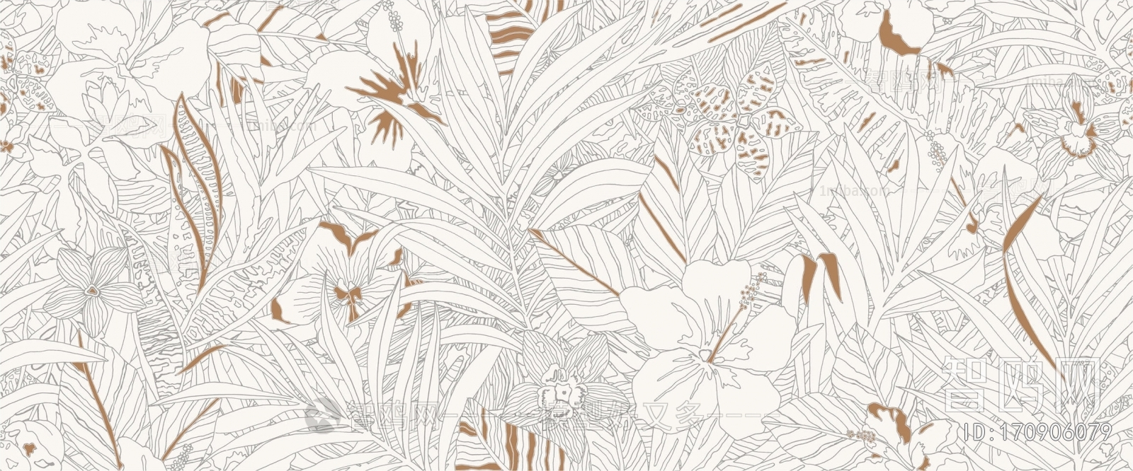 Animal And Plant Pattern Wallpaper