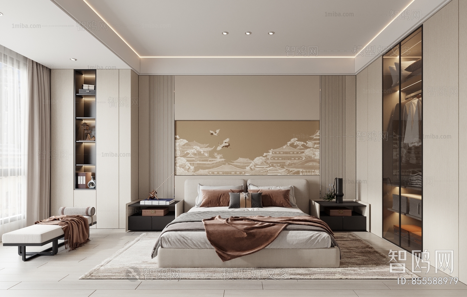 New Chinese Style Bedroom