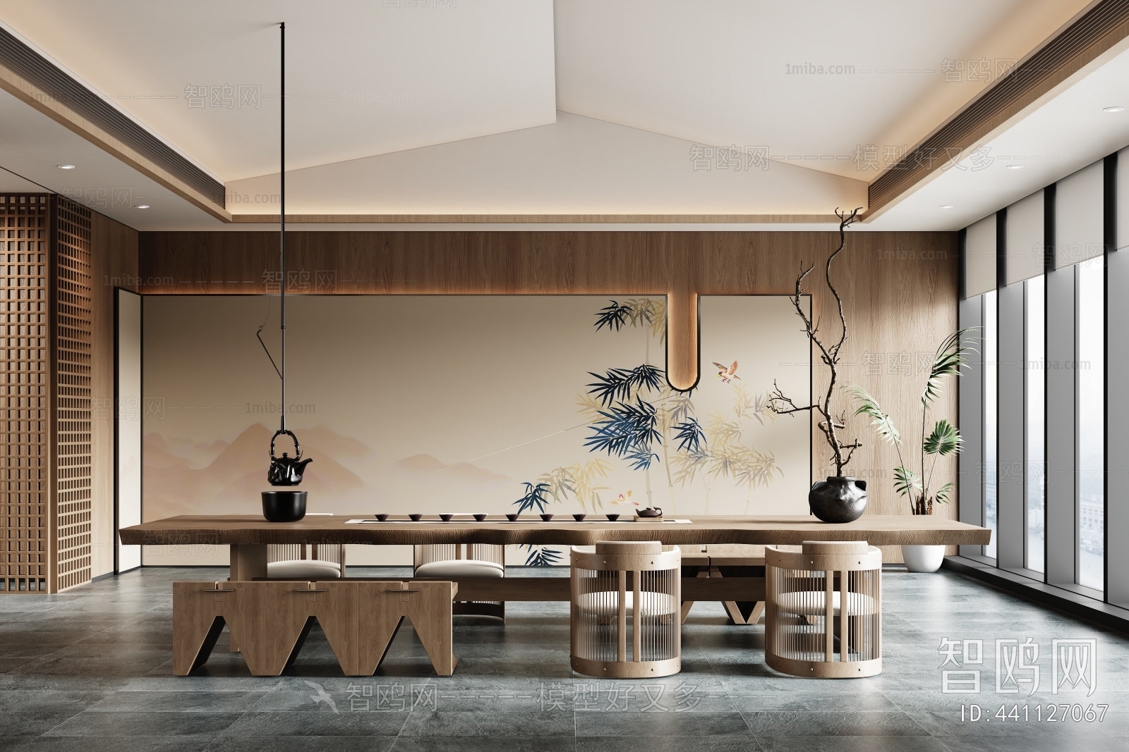 新中式阁楼茶室