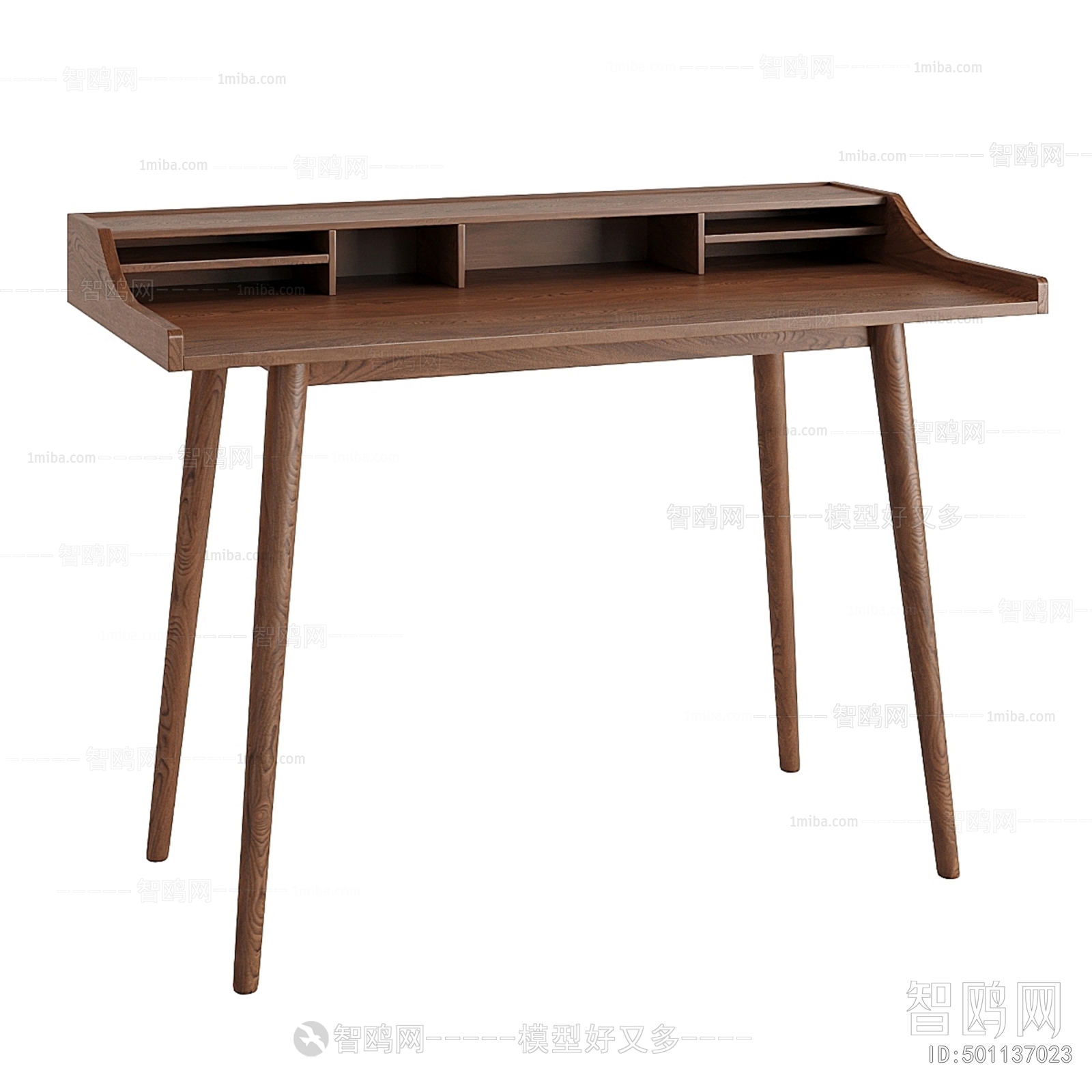 现代储物空间木制桌子