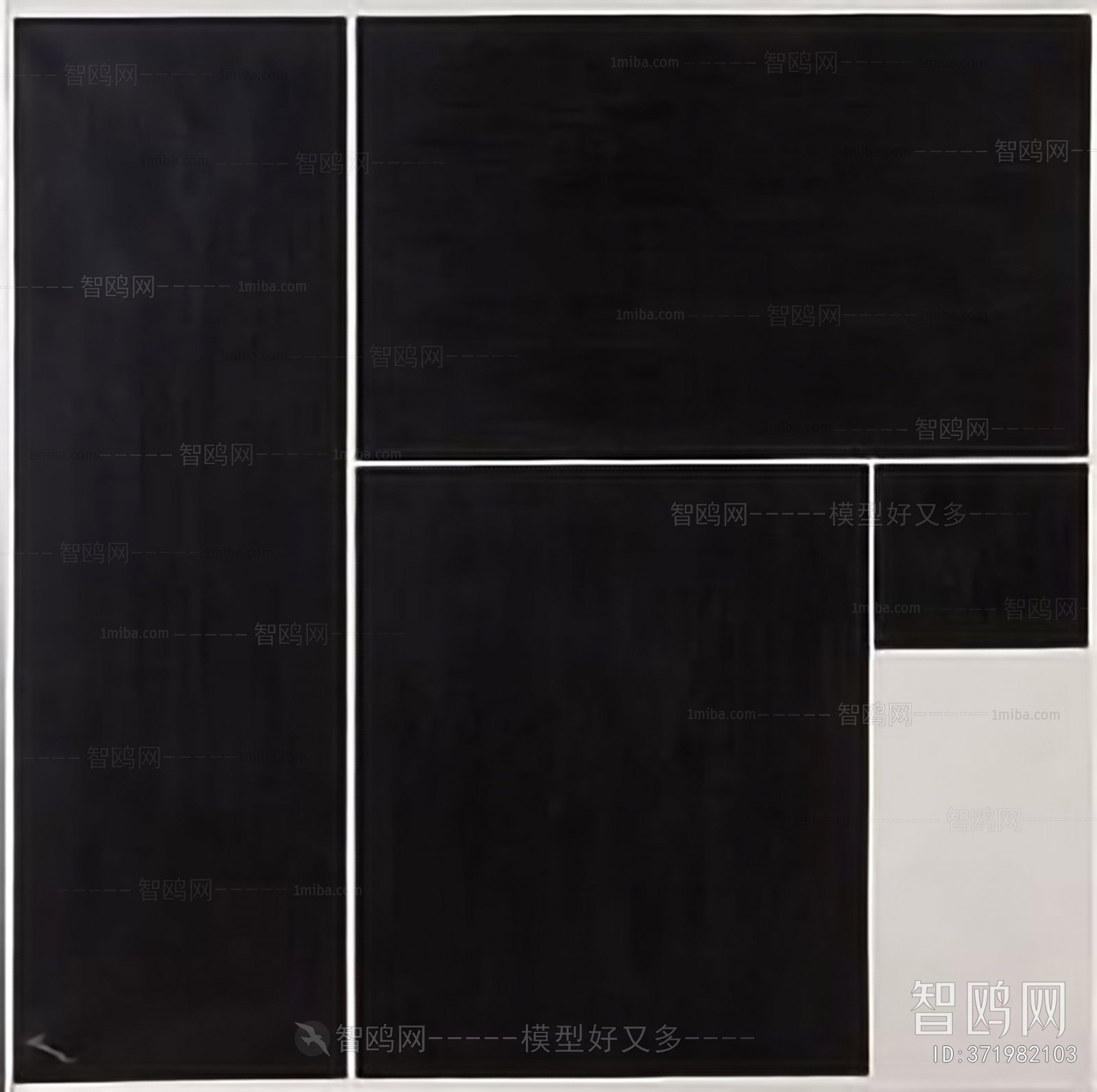 现代黑白艺术抽象画