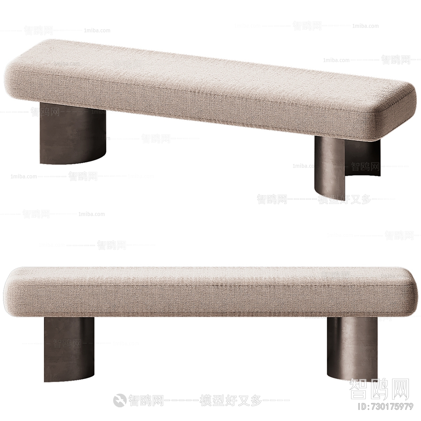 现代长凳 床尾凳