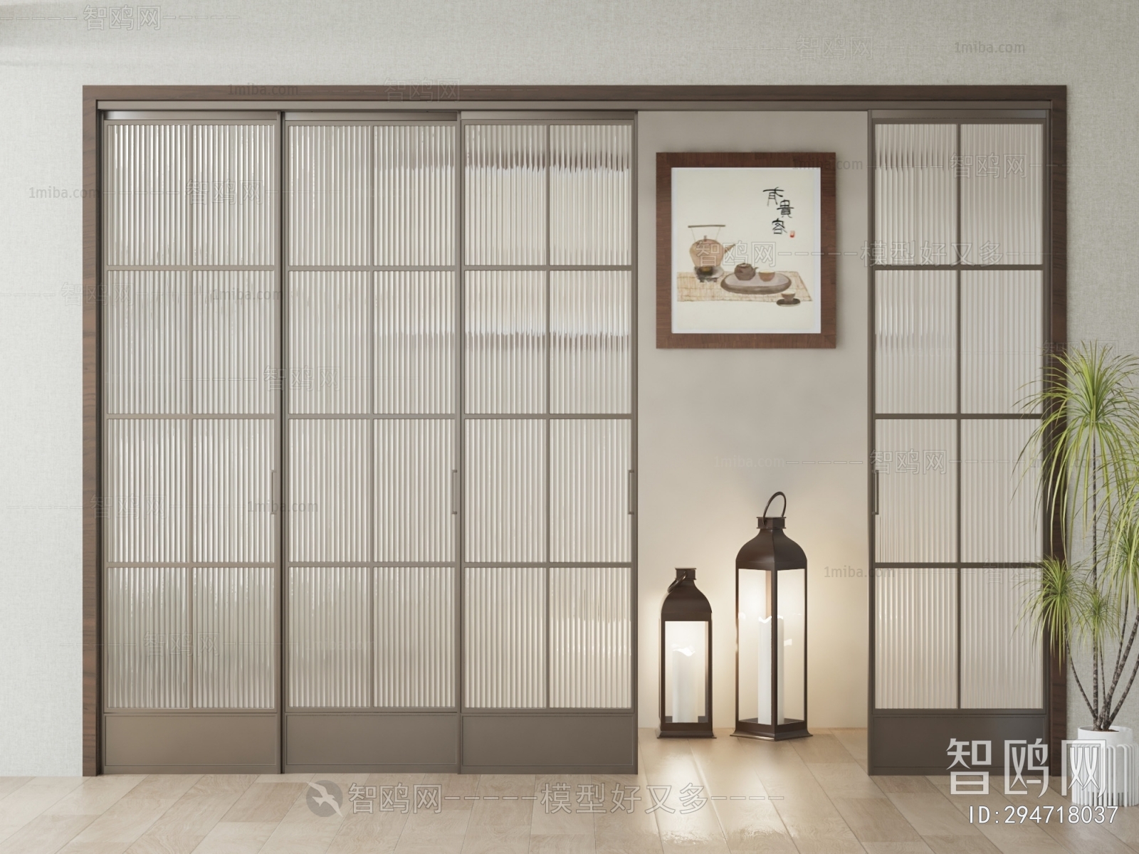 New Chinese Style Sliding Door