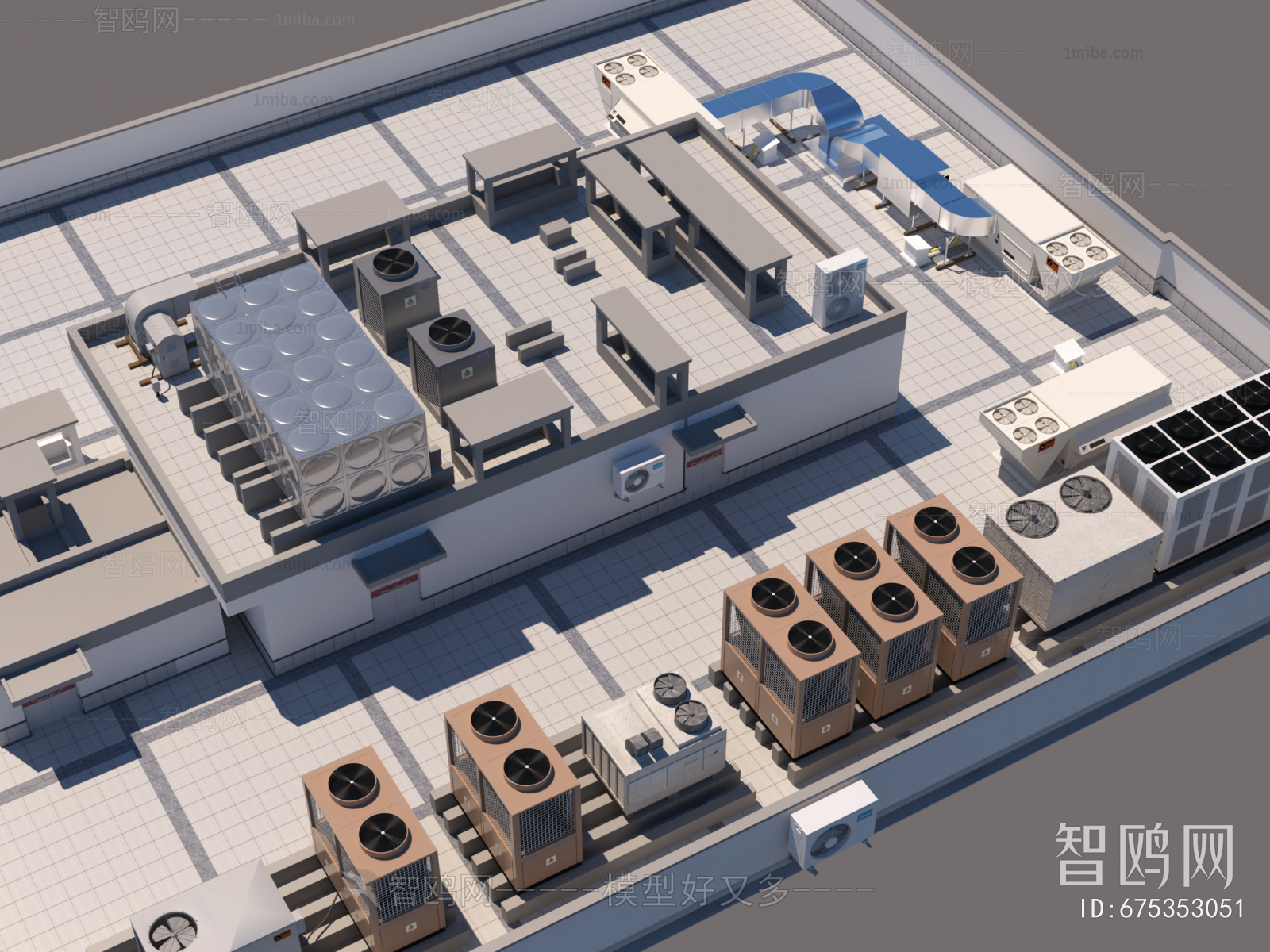 Modern Architectural Bird's-eye View Planning