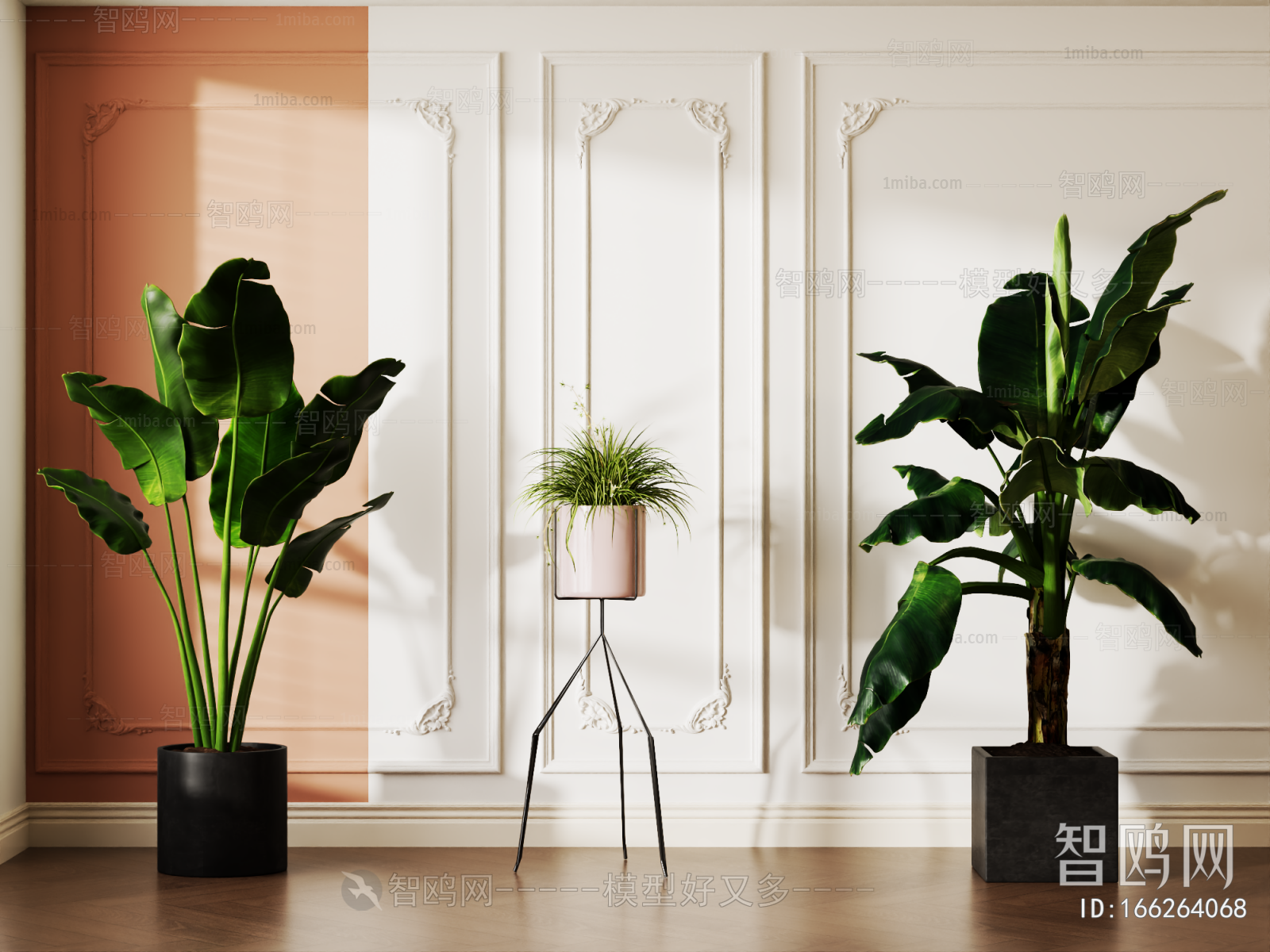 Modern Ground Green Plant Potted Plants