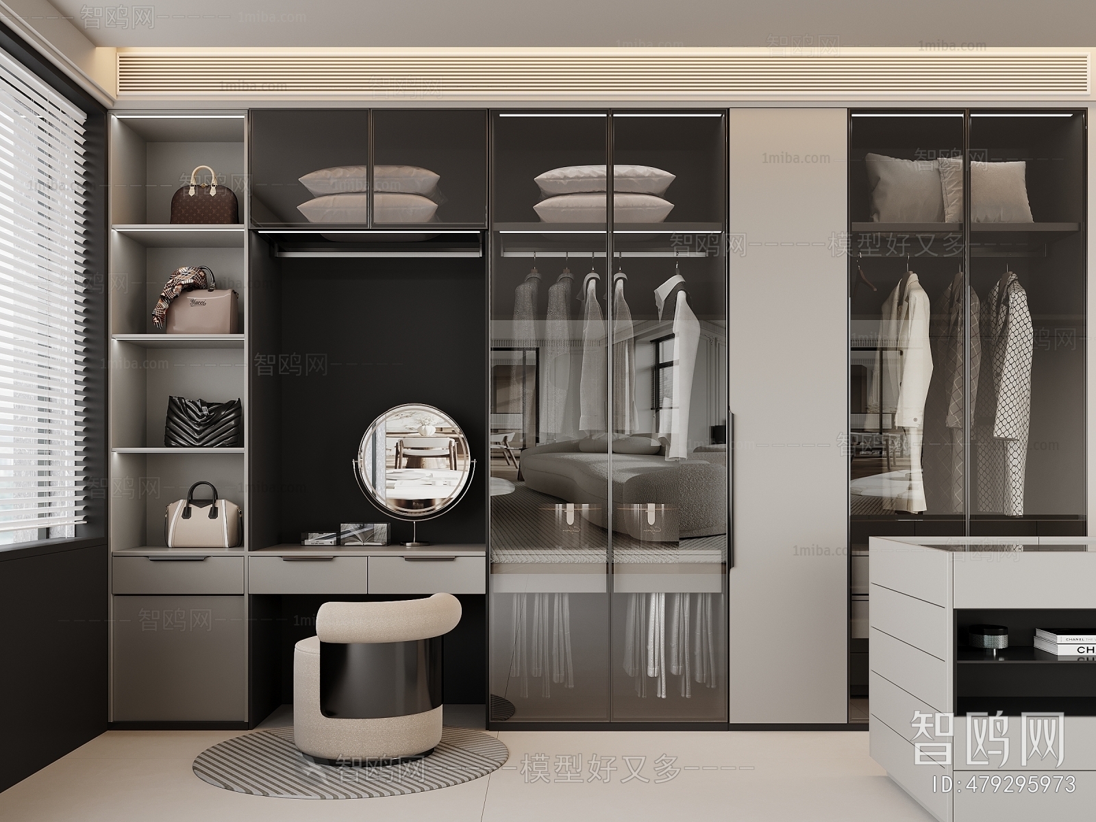 Modern Clothes Storage Area