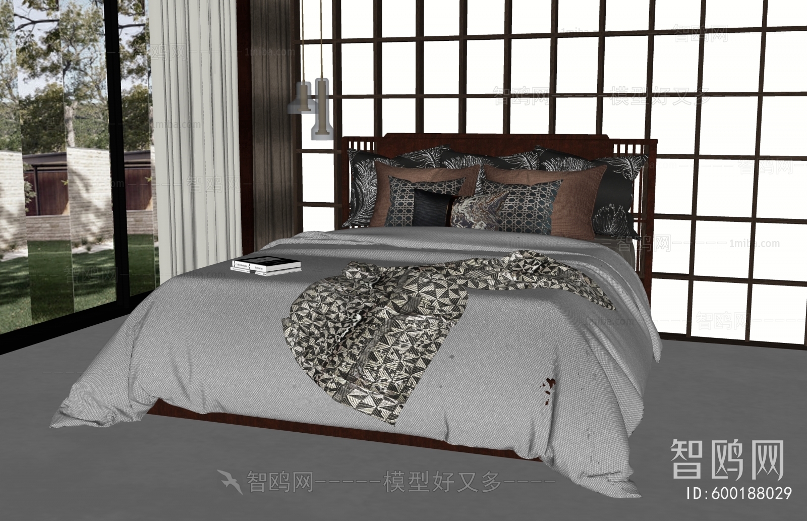 New Chinese Style Double Bed