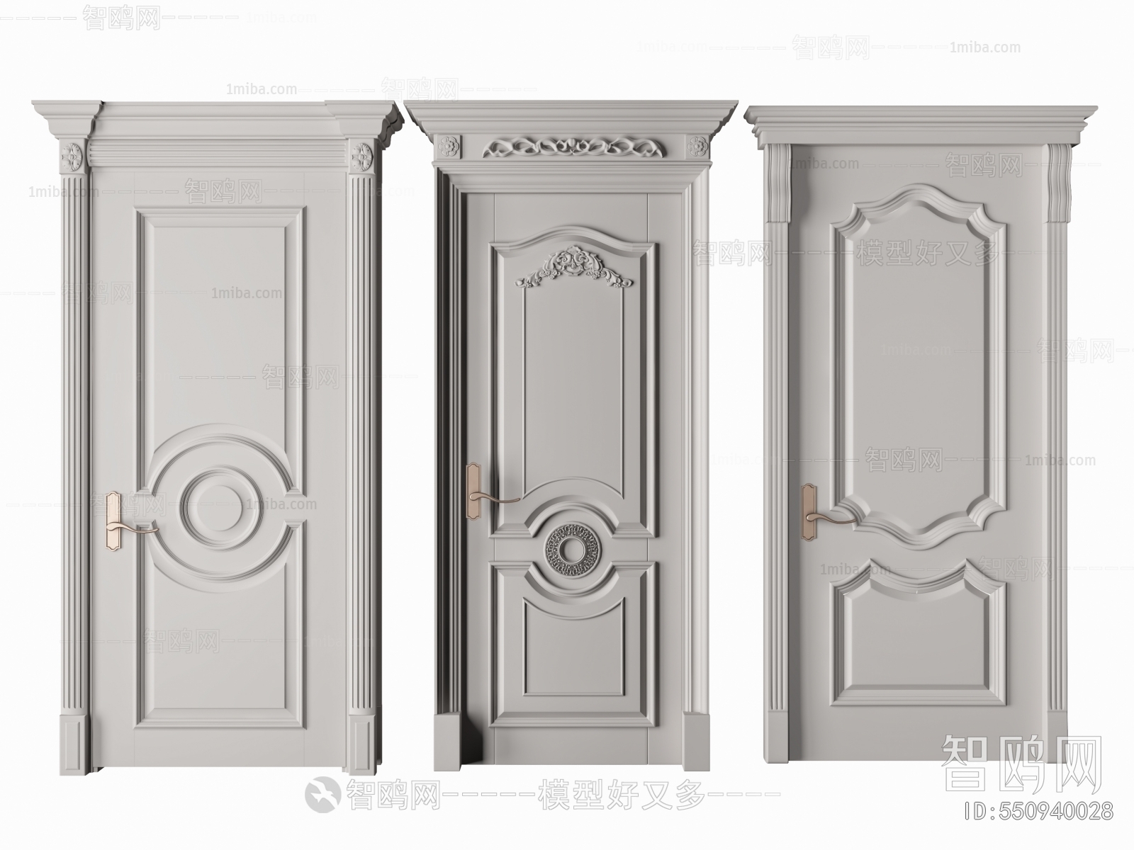 Simple European Style Single Door