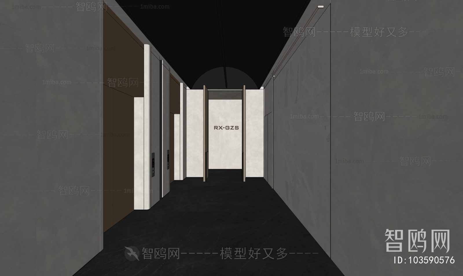 Modern Wabi-sabi Style Corridor/elevator Hall