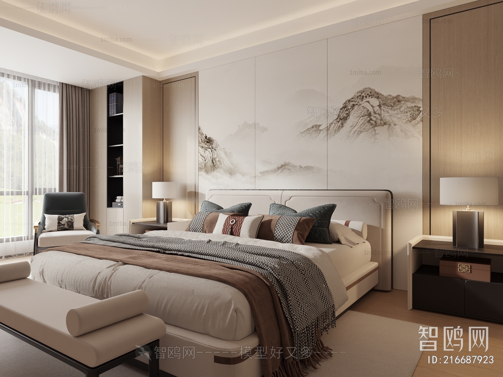 New Chinese Style Bedroom