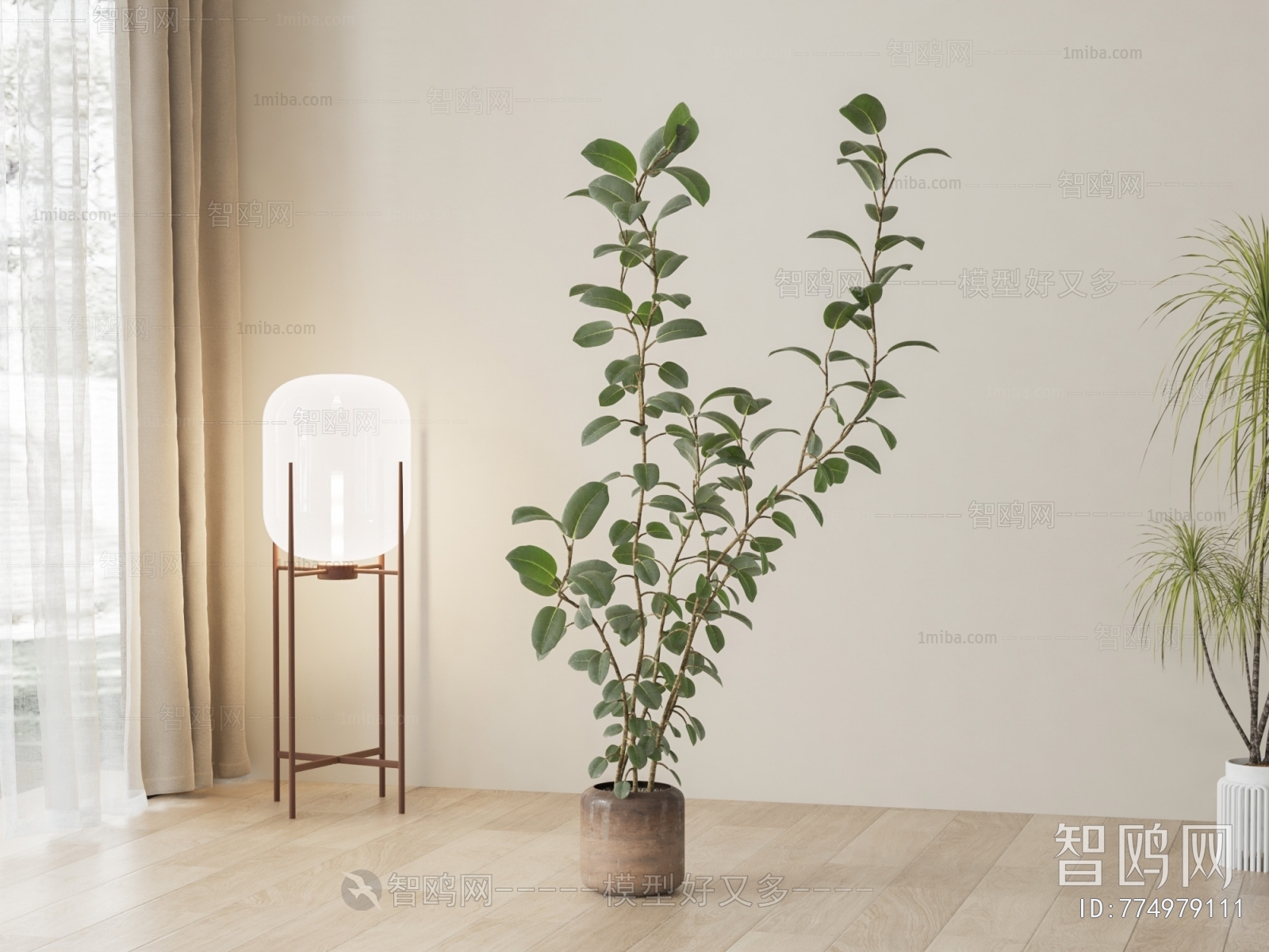 Modern Ground Green Plant Potted Plants