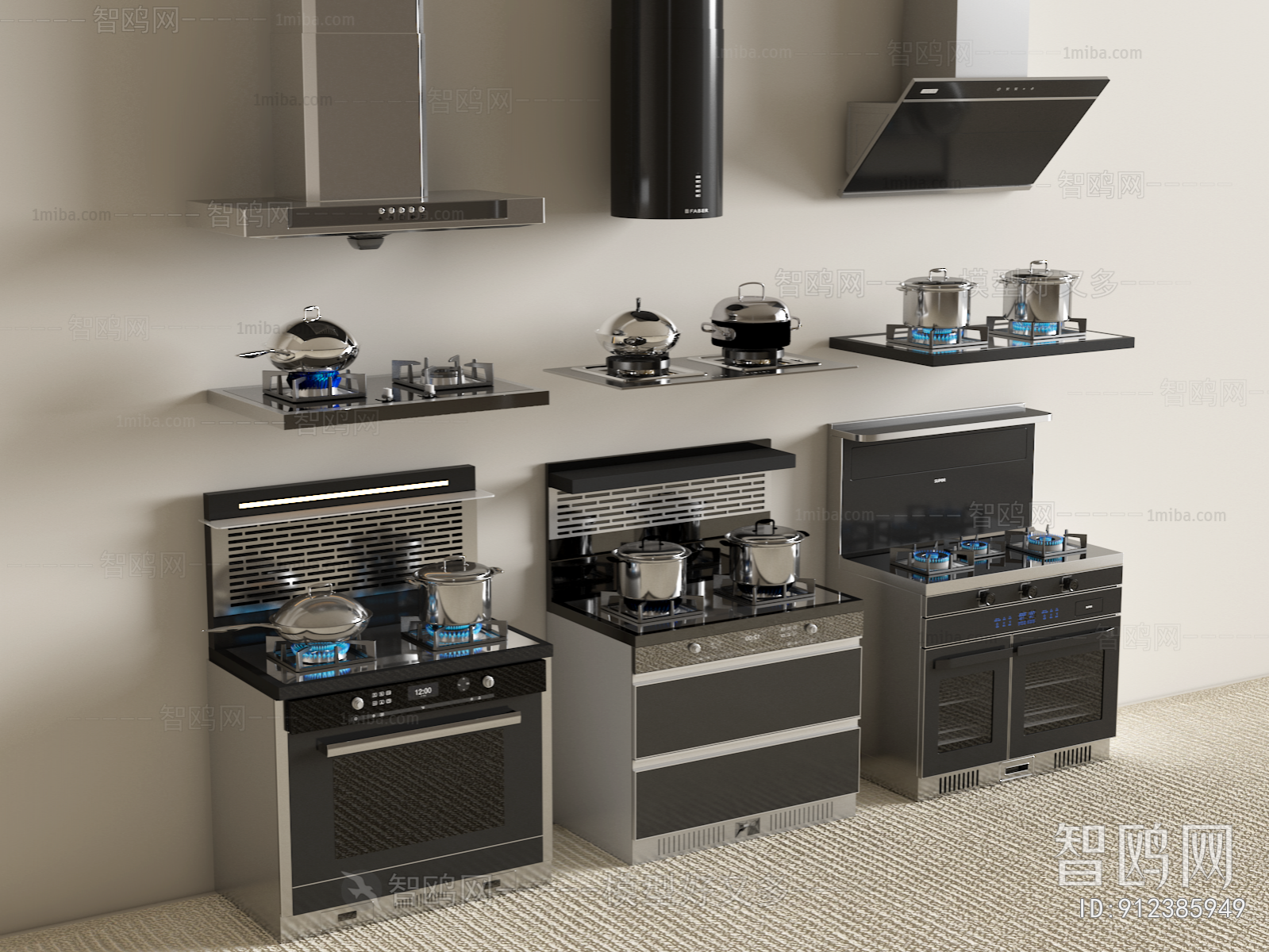 Modern Kitchen Electric Gas Range