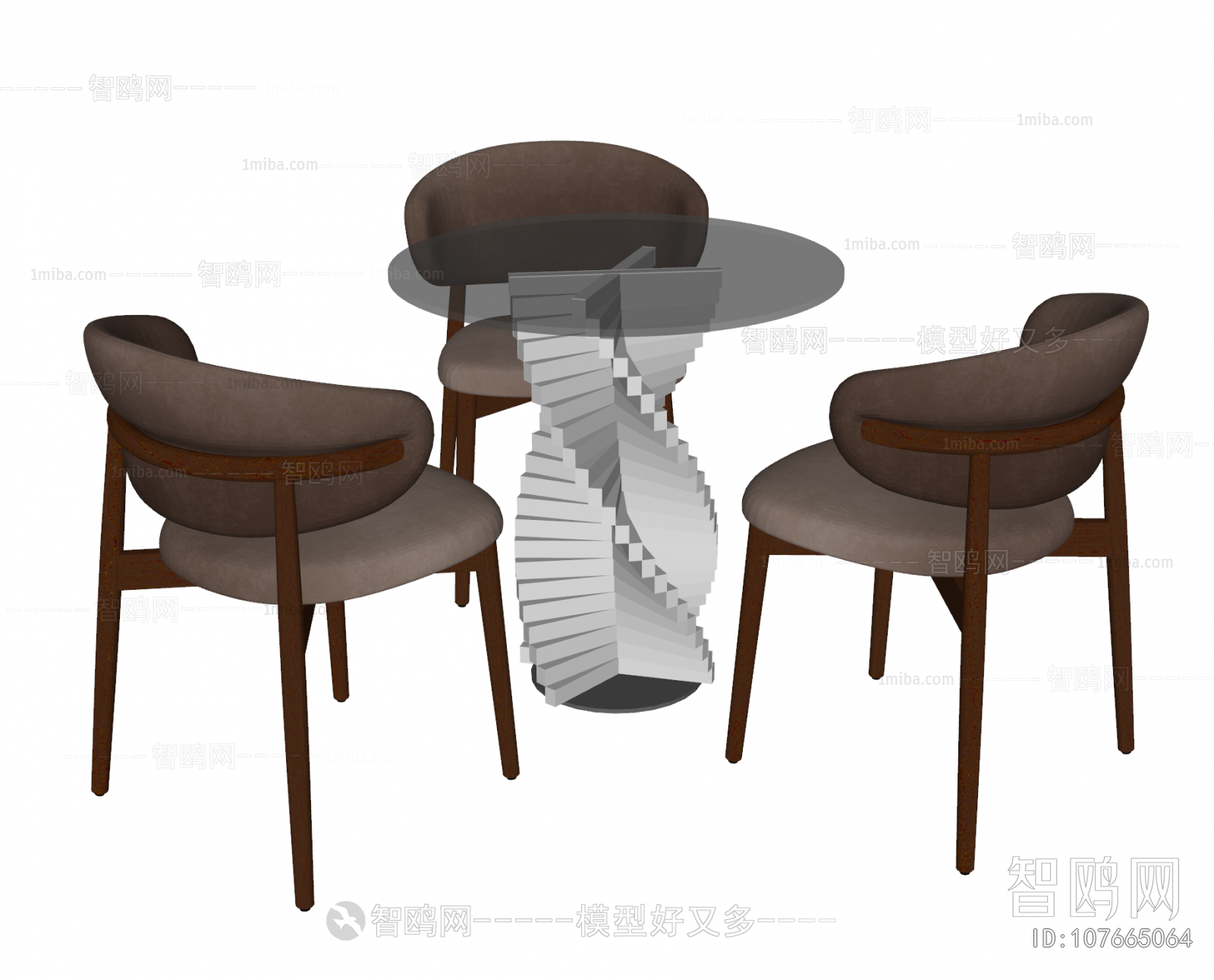 现代圆形休闲桌椅