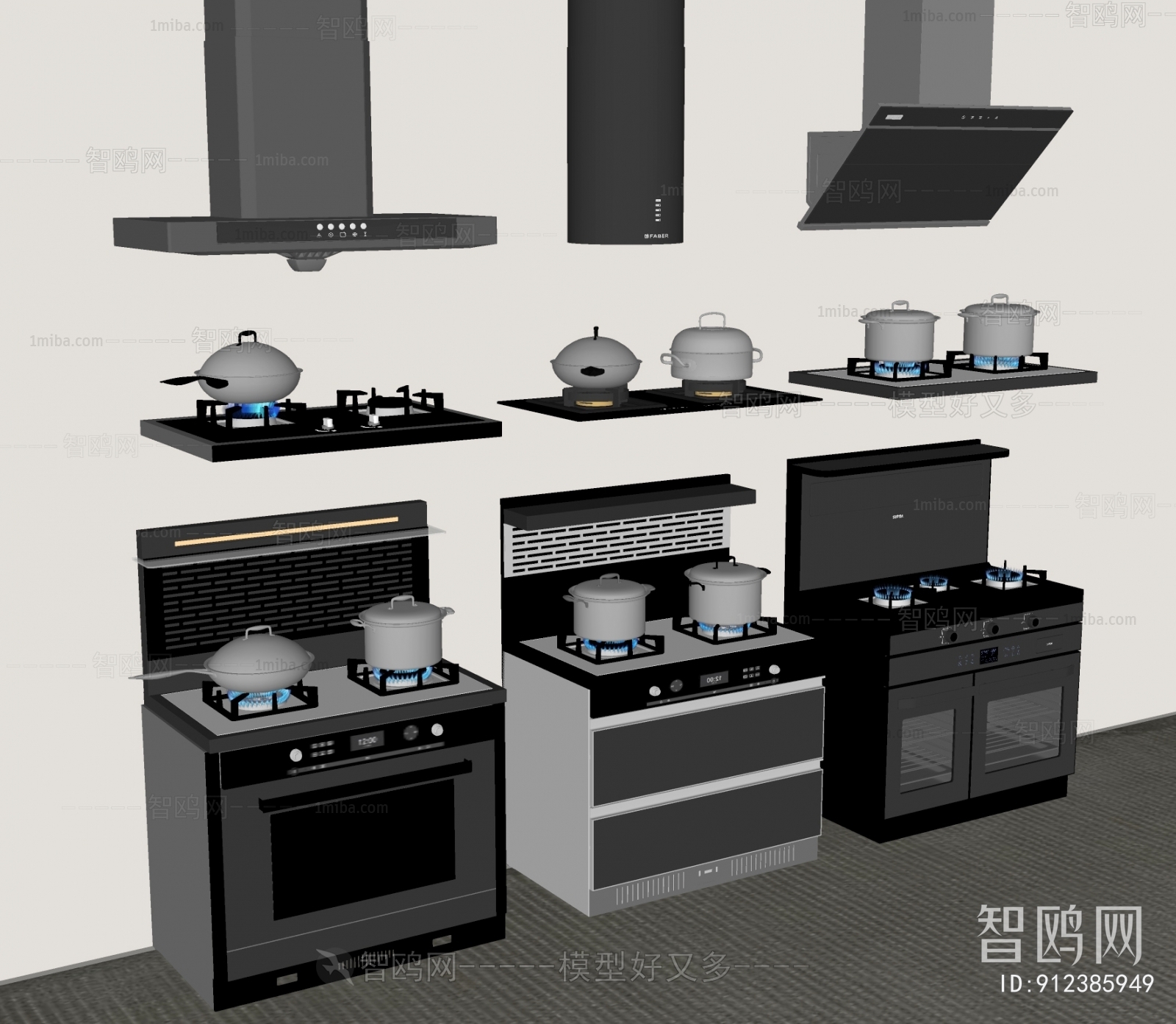 Modern Kitchen Electric Gas Range