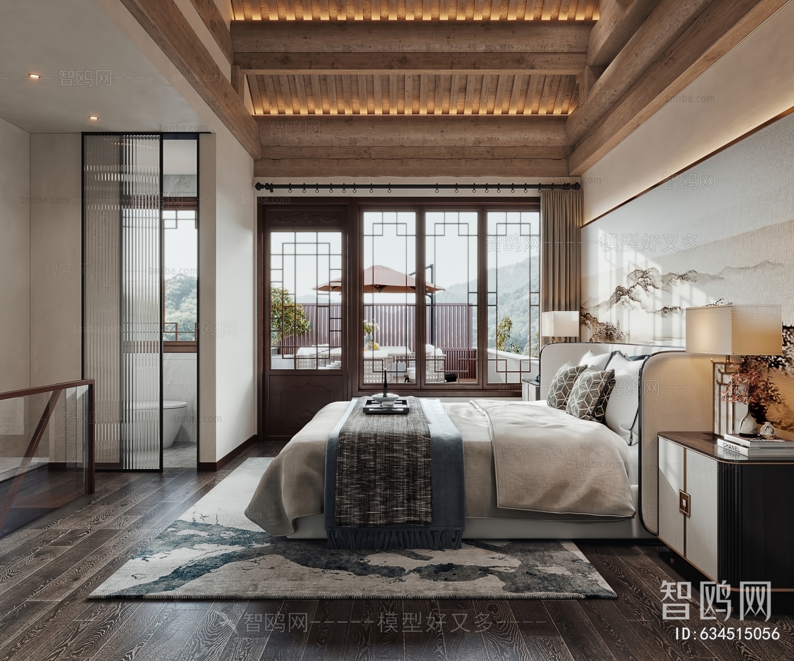 New Chinese Style Bedroom