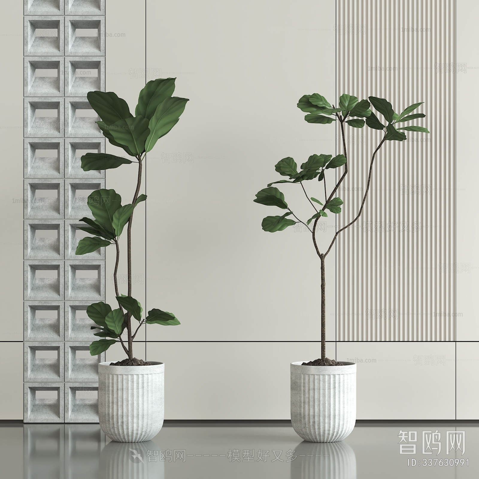 Modern Ground Green Plant Potted Plants