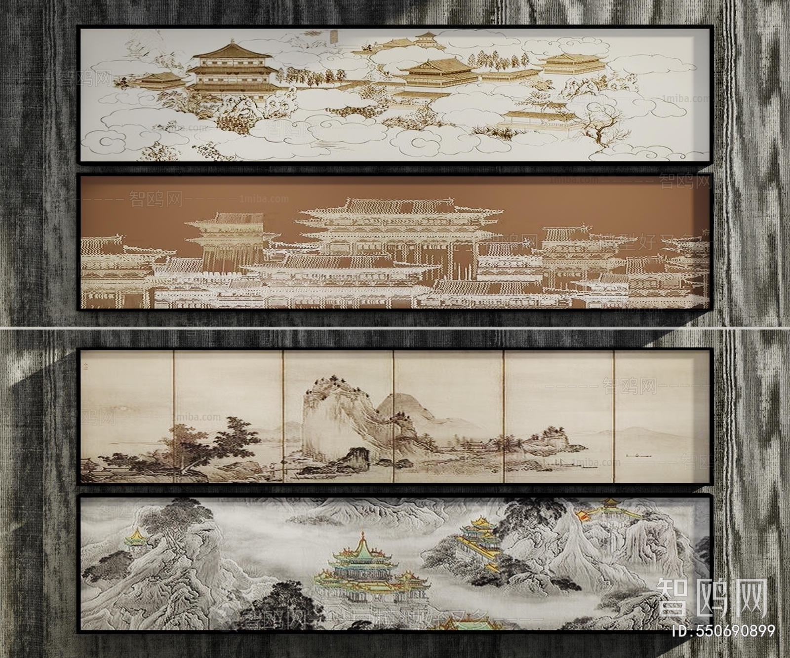 新中式山水装饰挂画