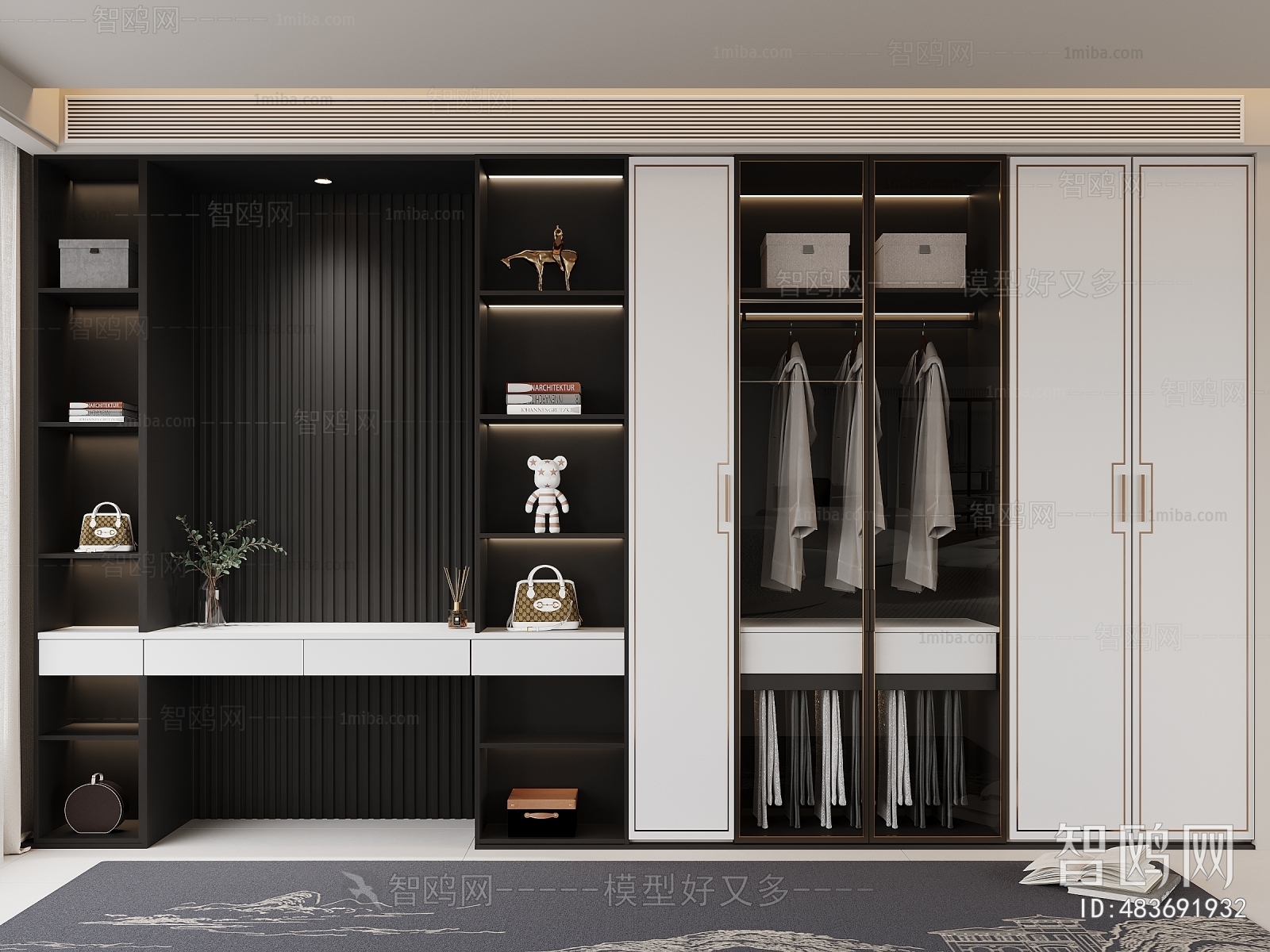 Modern Clothes Storage Area