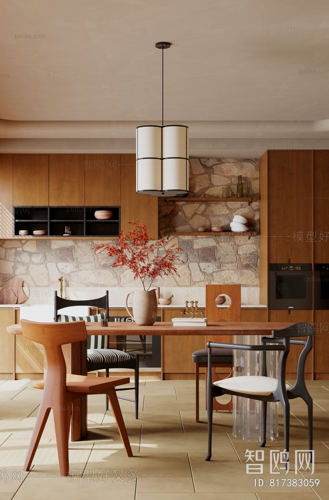 Wabi-sabi Style Dining Room