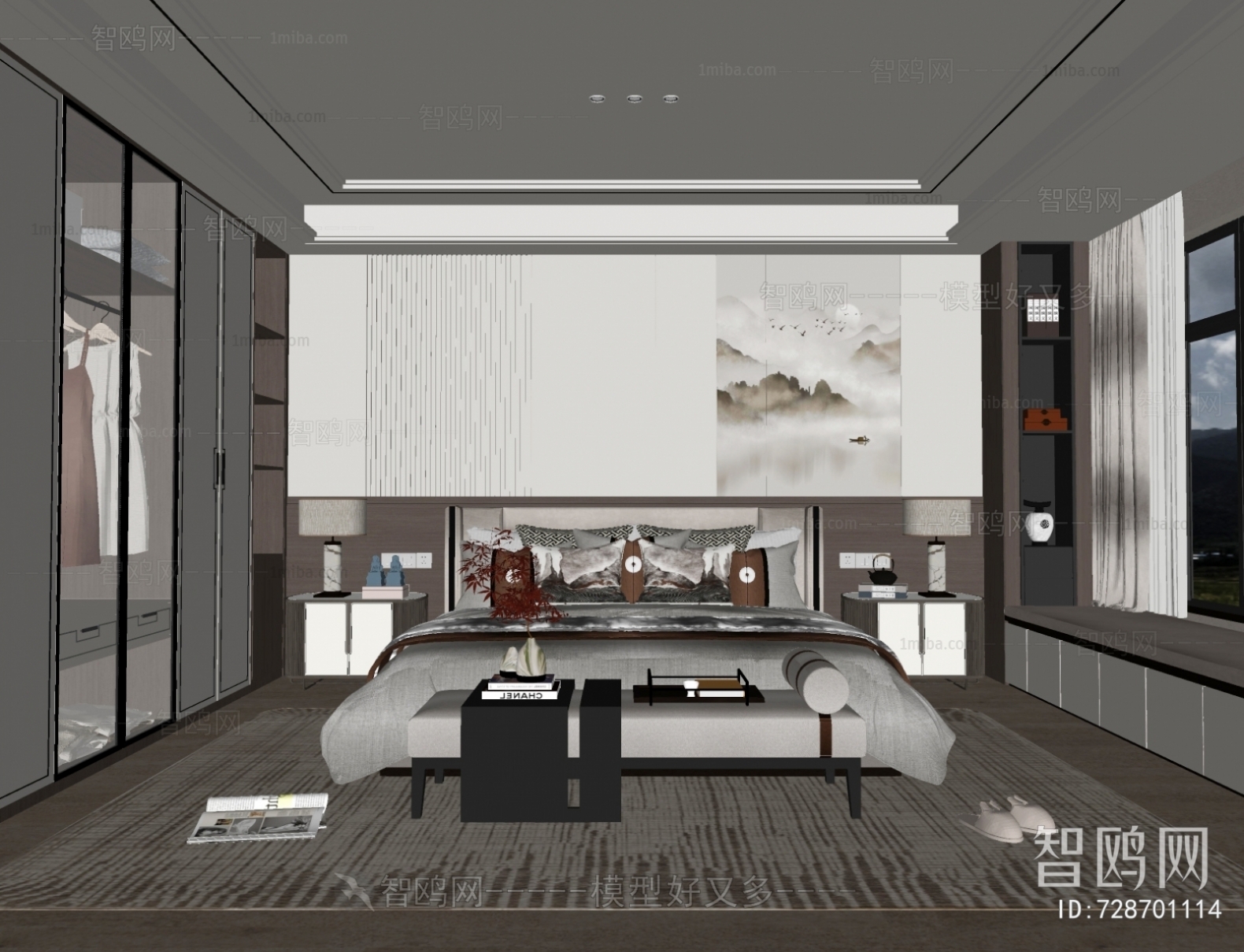 New Chinese Style Bedroom