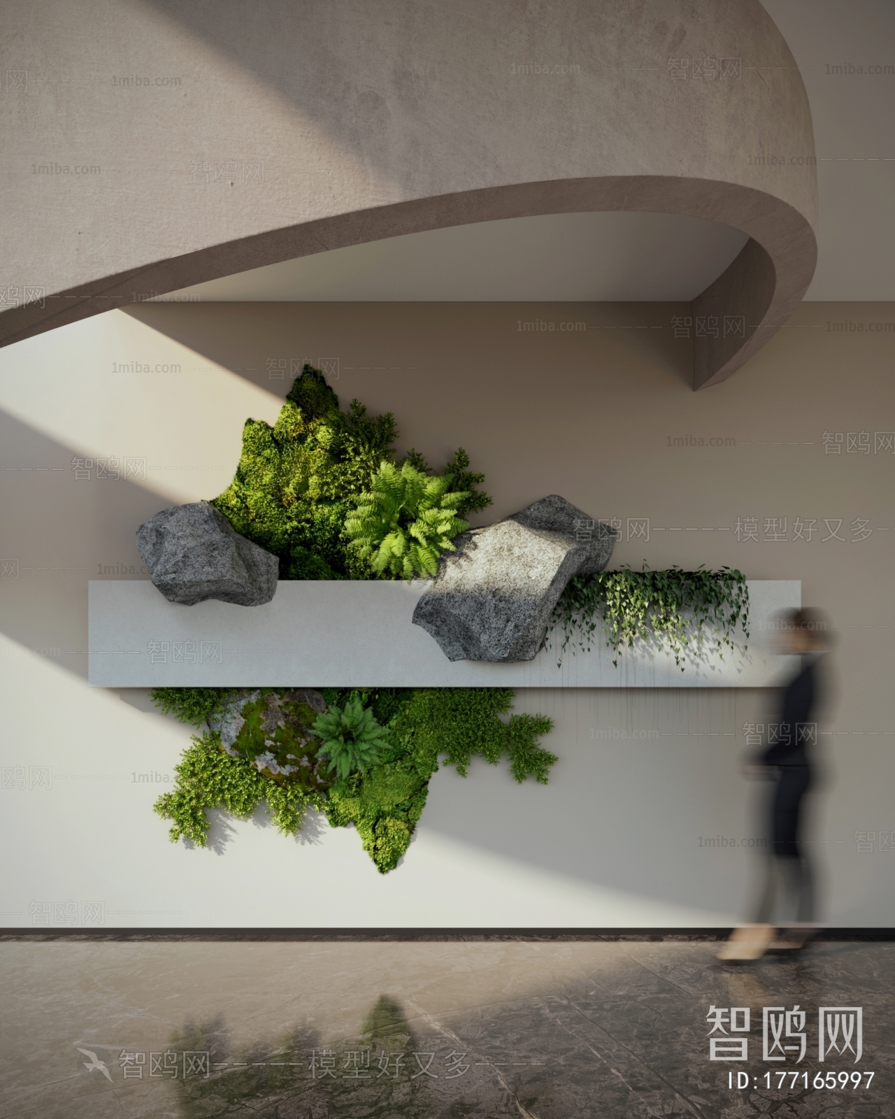 现代植物墙 苔藓造景