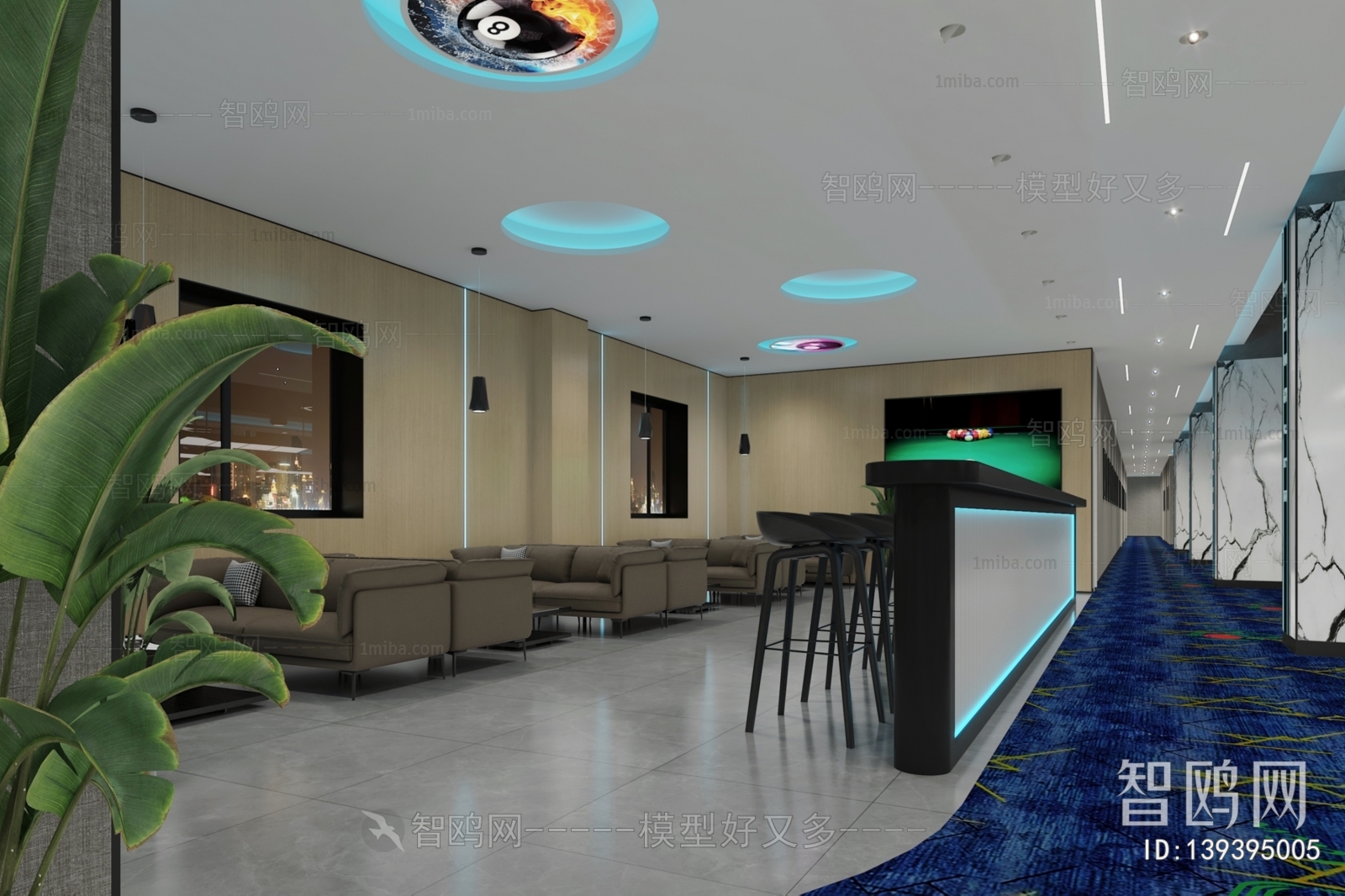 Modern Billiard Room