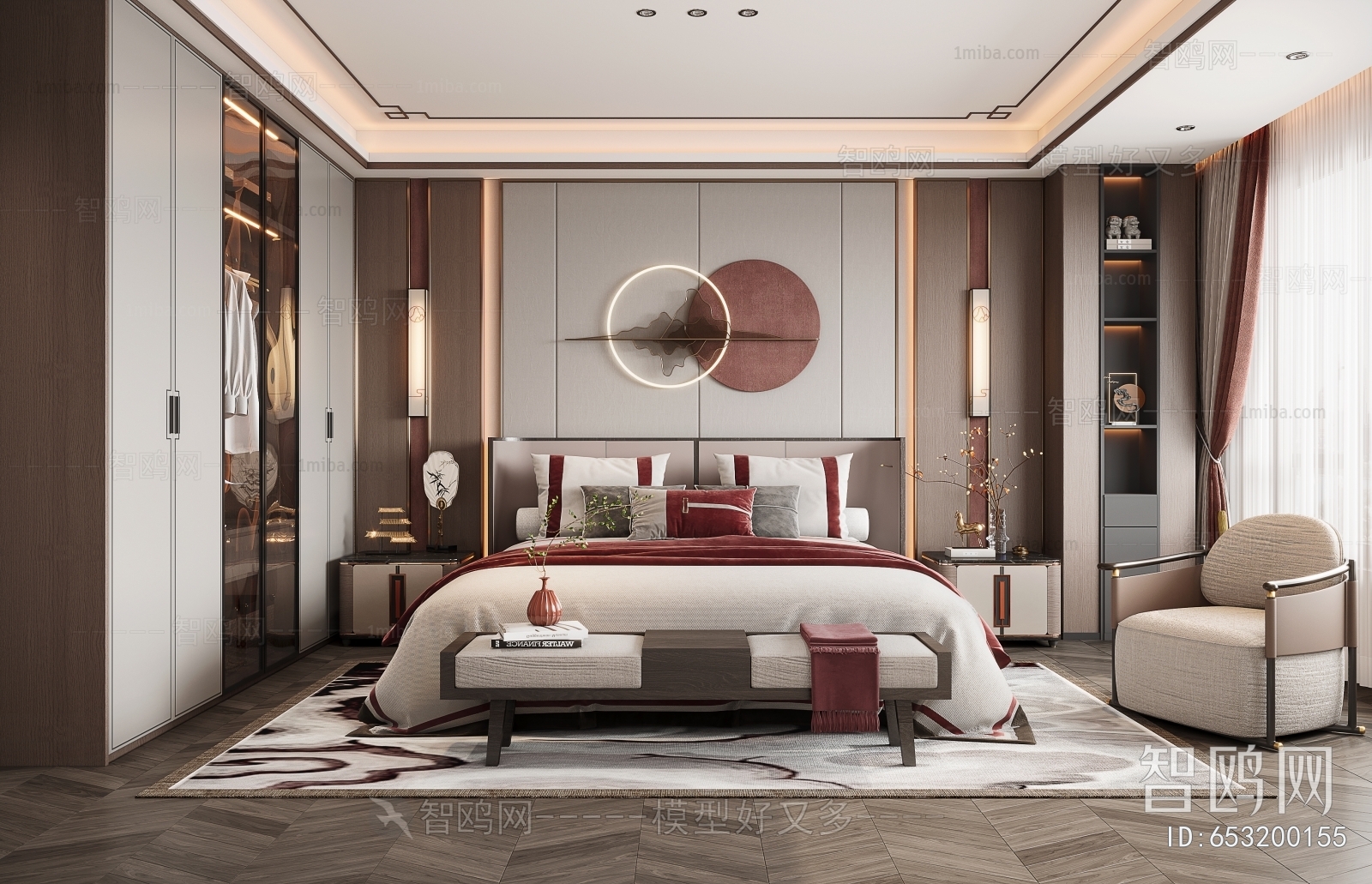 New Chinese Style Bedroom