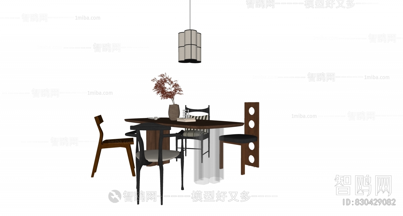 Wabi-sabi Style Dining Table And Chairs