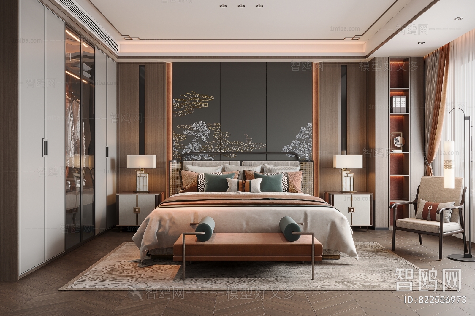 New Chinese Style Bedroom