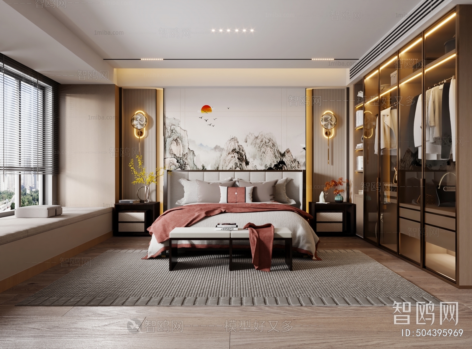 New Chinese Style Bedroom