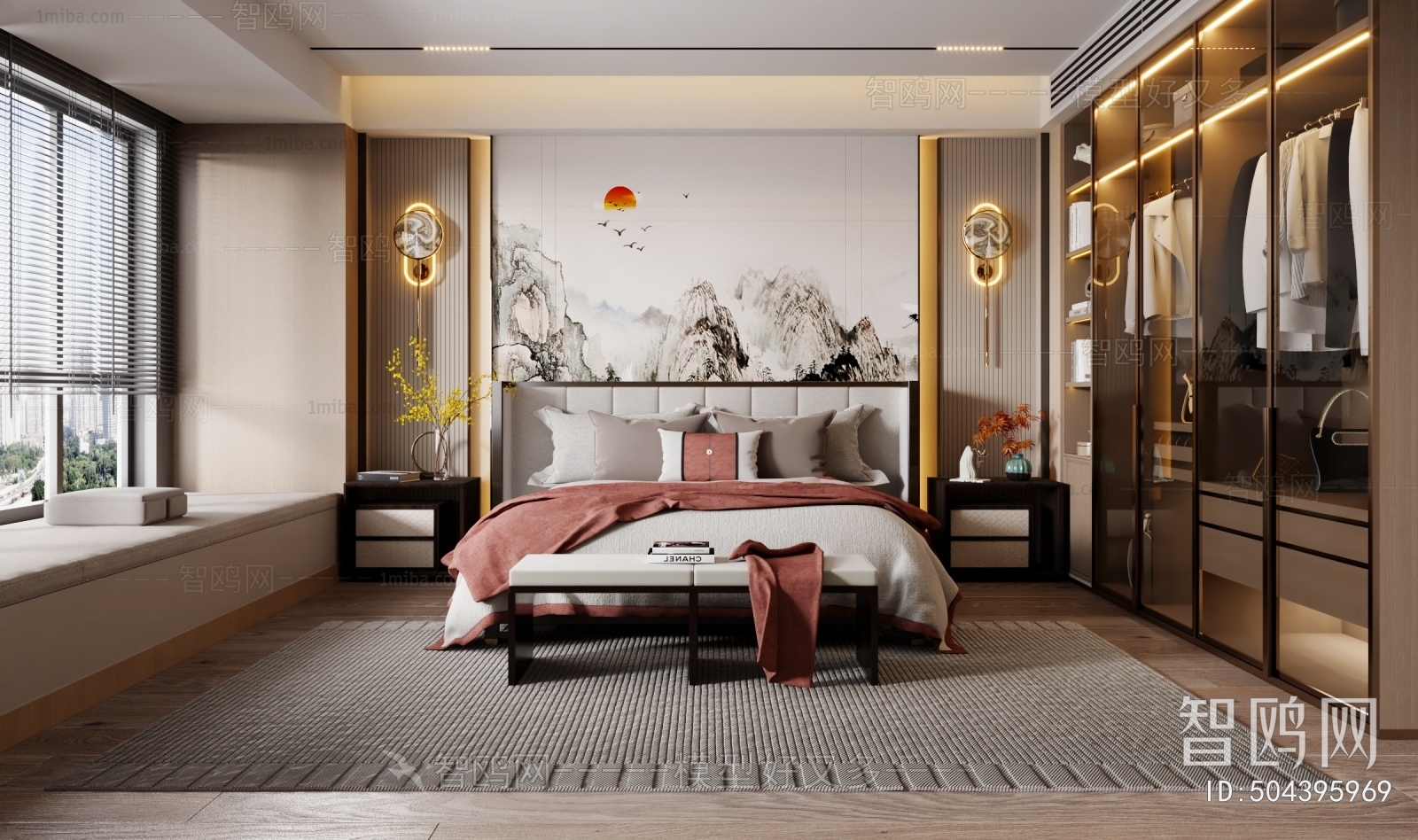 New Chinese Style Bedroom