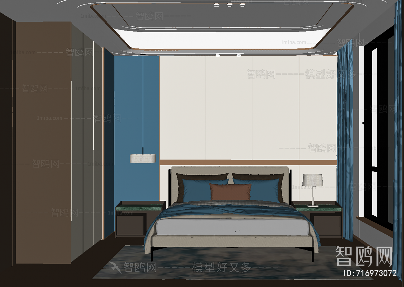 New Chinese Style Bedroom