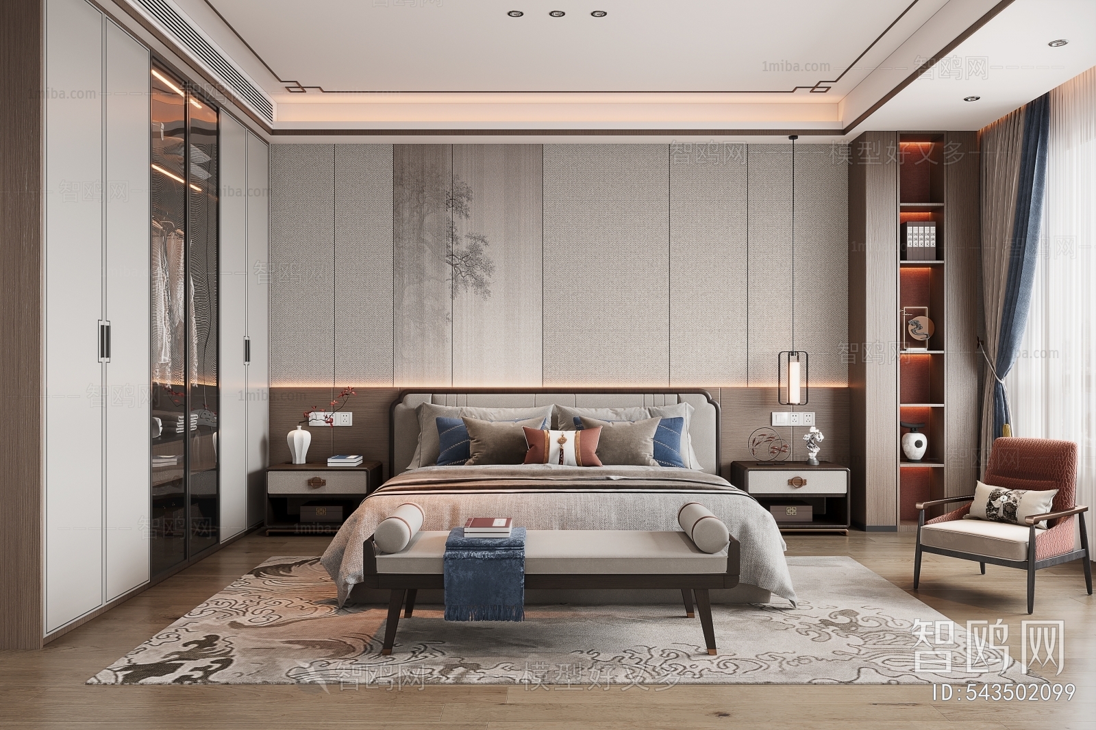 New Chinese Style Bedroom